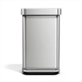 45L Brushed Stainless Steel Rectangular Step Can N7114