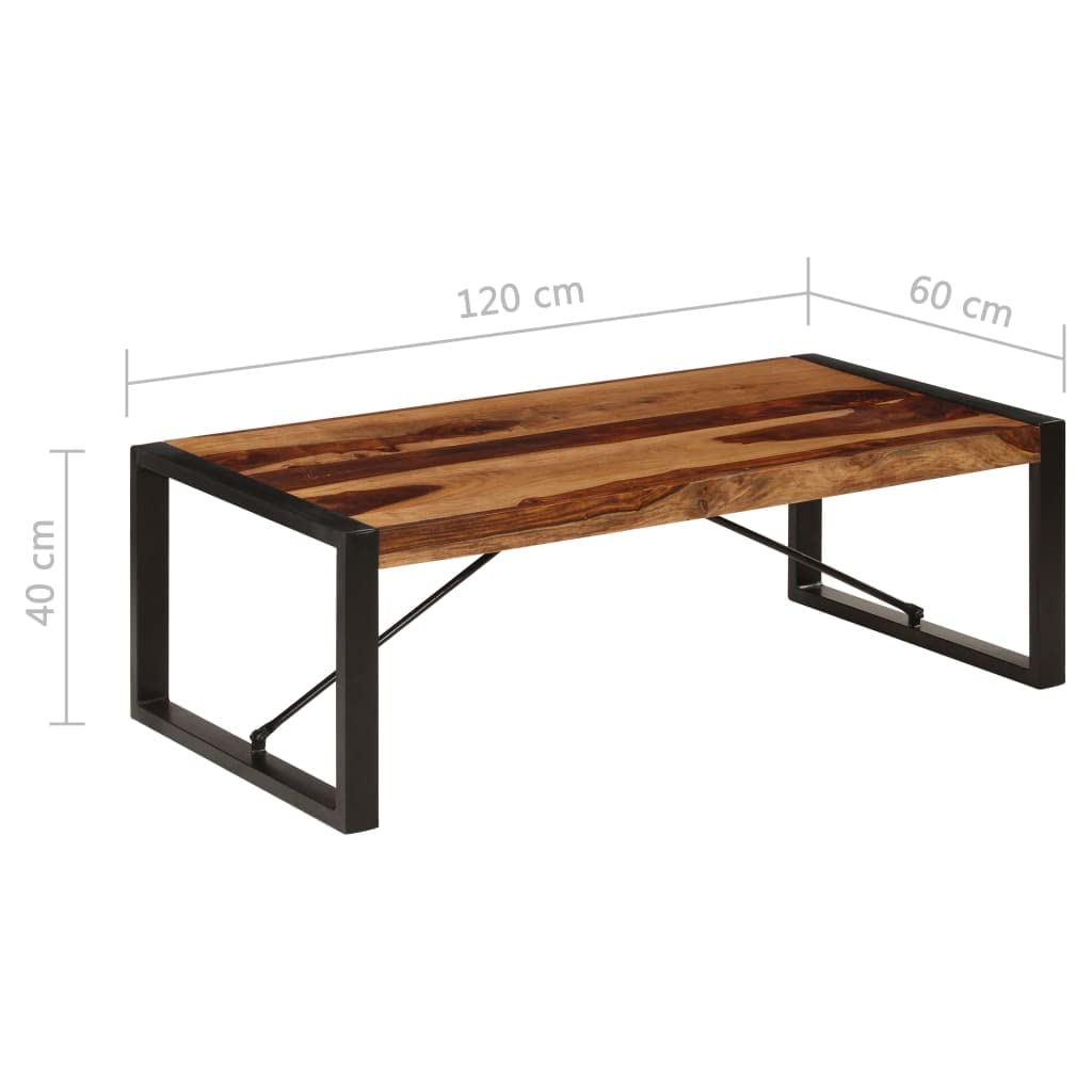 Brown Solid Sheesham Wood Coffee Table K252