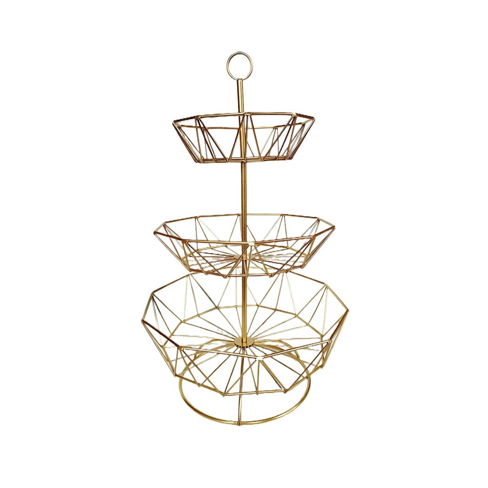 3 Tier Metal Wire Fruit Basket Stand F543