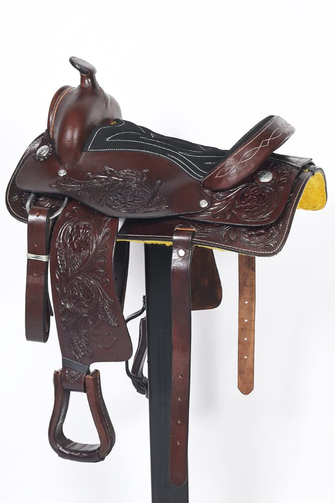 Dark Brown Leather Western Saddle N3428
