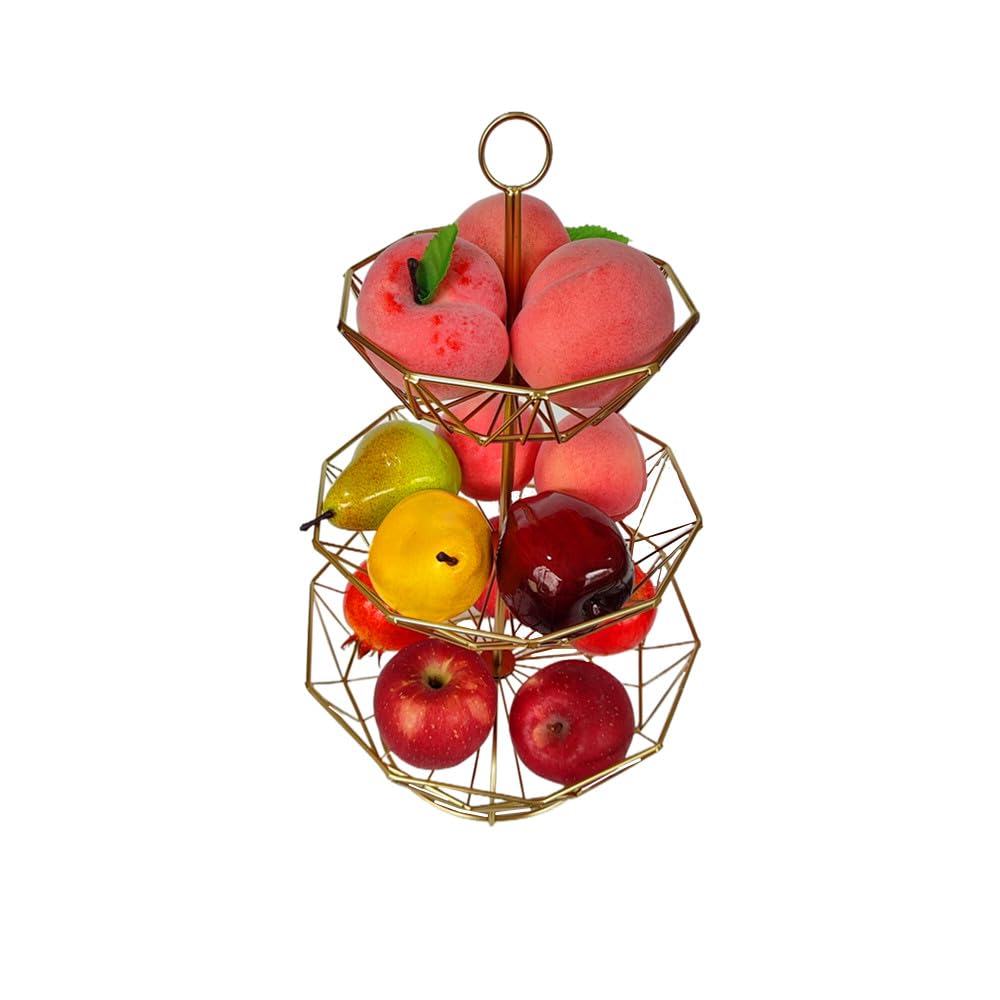 3 Tier Metal Wire Fruit Basket Stand F543