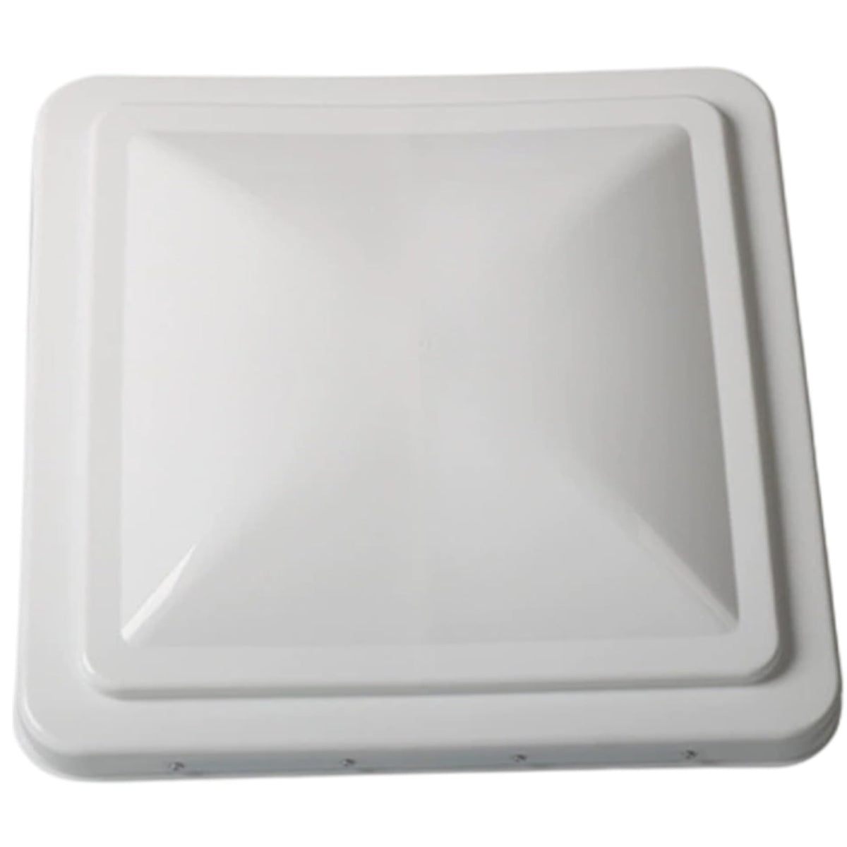 14 Inch White Weather-Resistant Plastic RV Vent Cover N26983