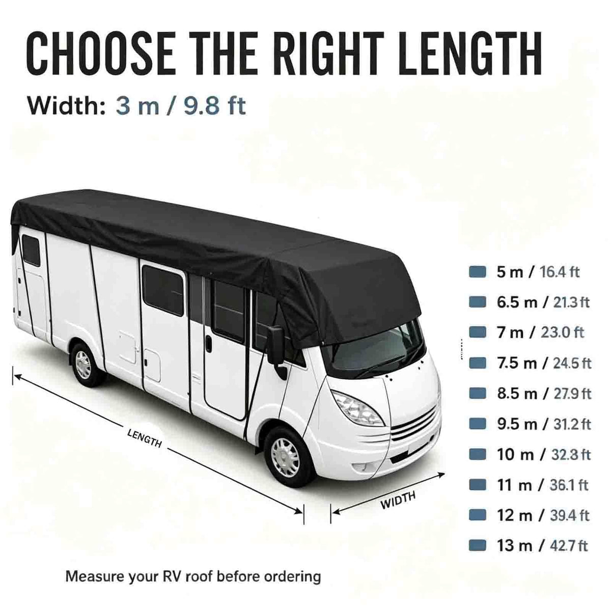 Camper Cover, Grey, 5m×3m S35144