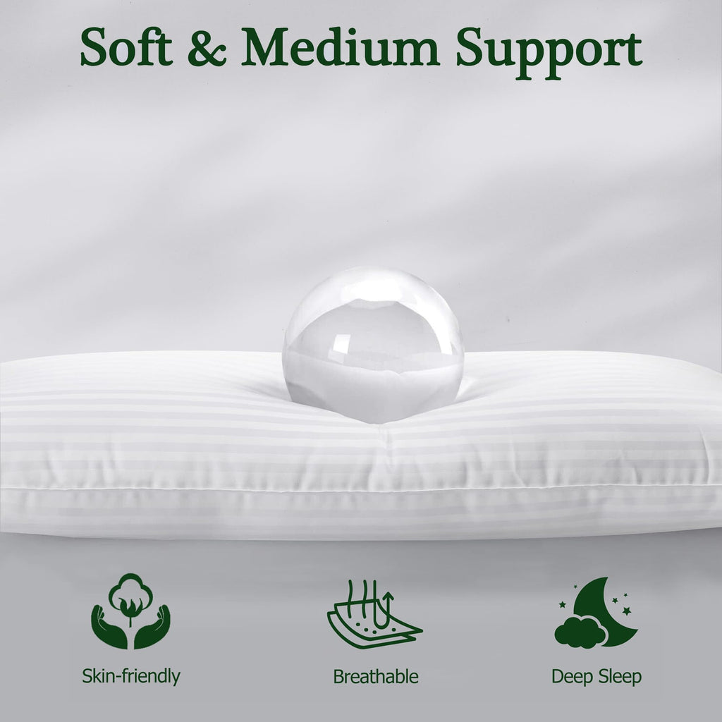 King Size Set of 2 Down Alternative Bed Pillows S813382