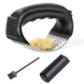 Stainless Steel Garlic Press Rocker with Peeler and Cleaning Brush V1480
