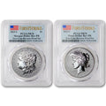 Set of 2 American Proof Silver Morgan & Peace $1 M43301
