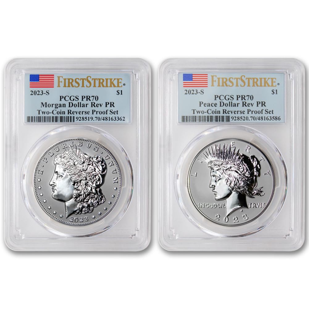 Set of 2 American Proof Silver Morgan & Peace $1 M43301