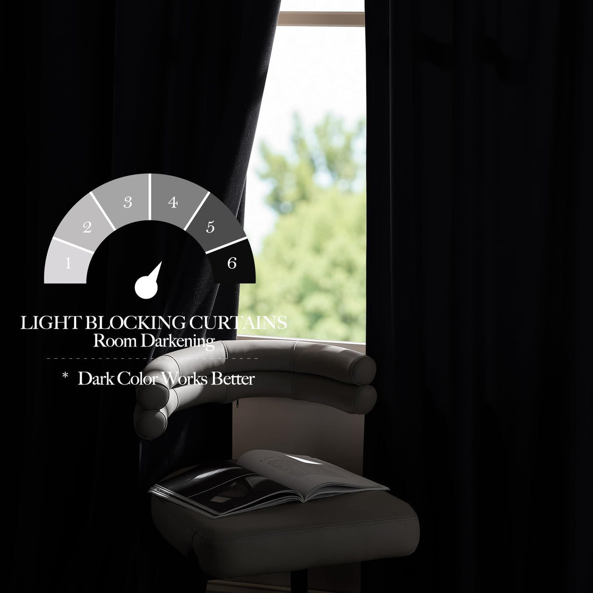 Black Out Velvet Curtains 108 inches Long Q411339