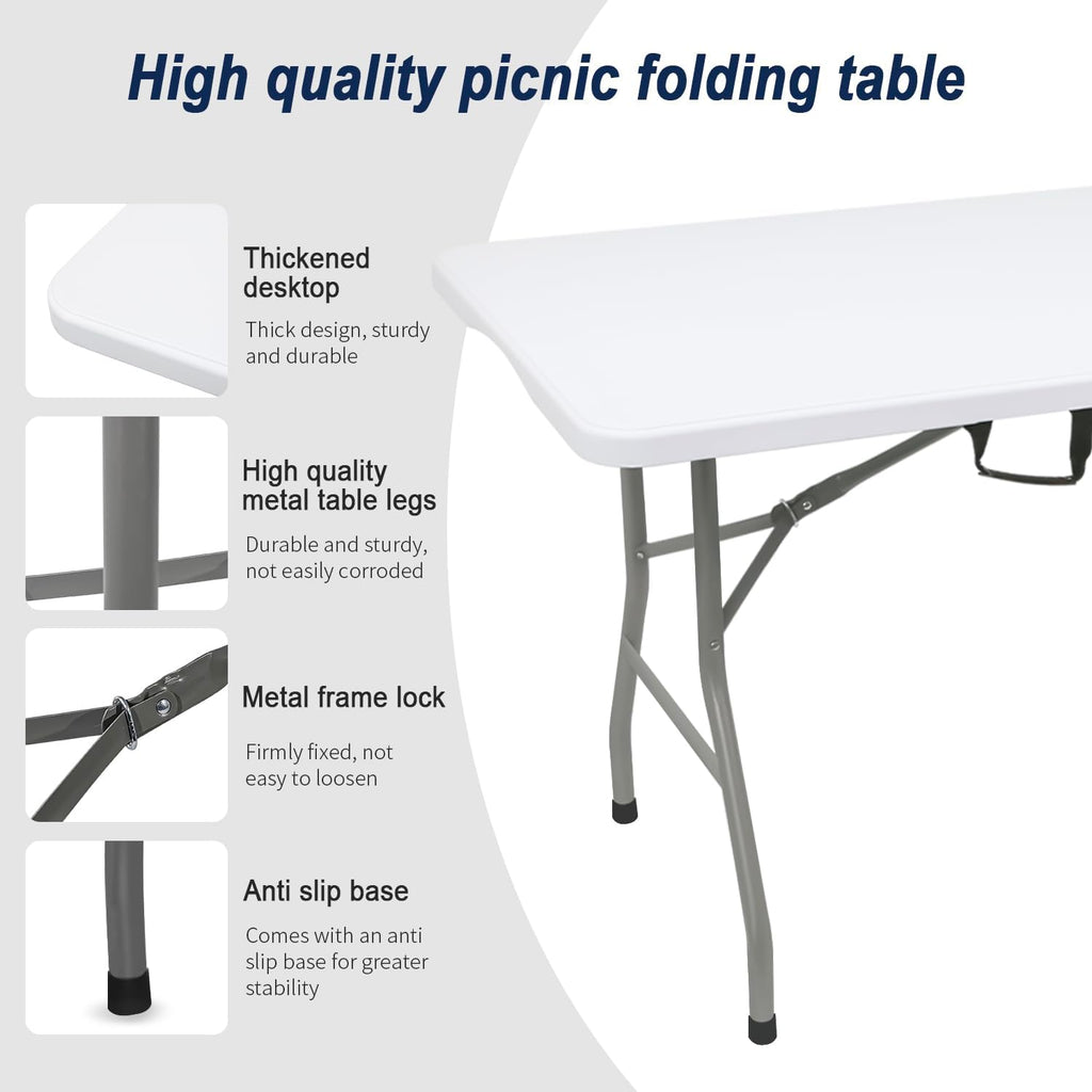 White Folding Table D8256