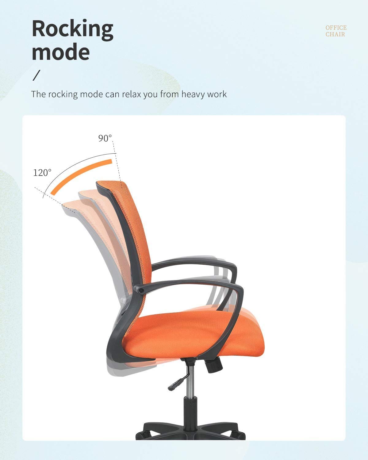Orange Mesh Office Chair A350