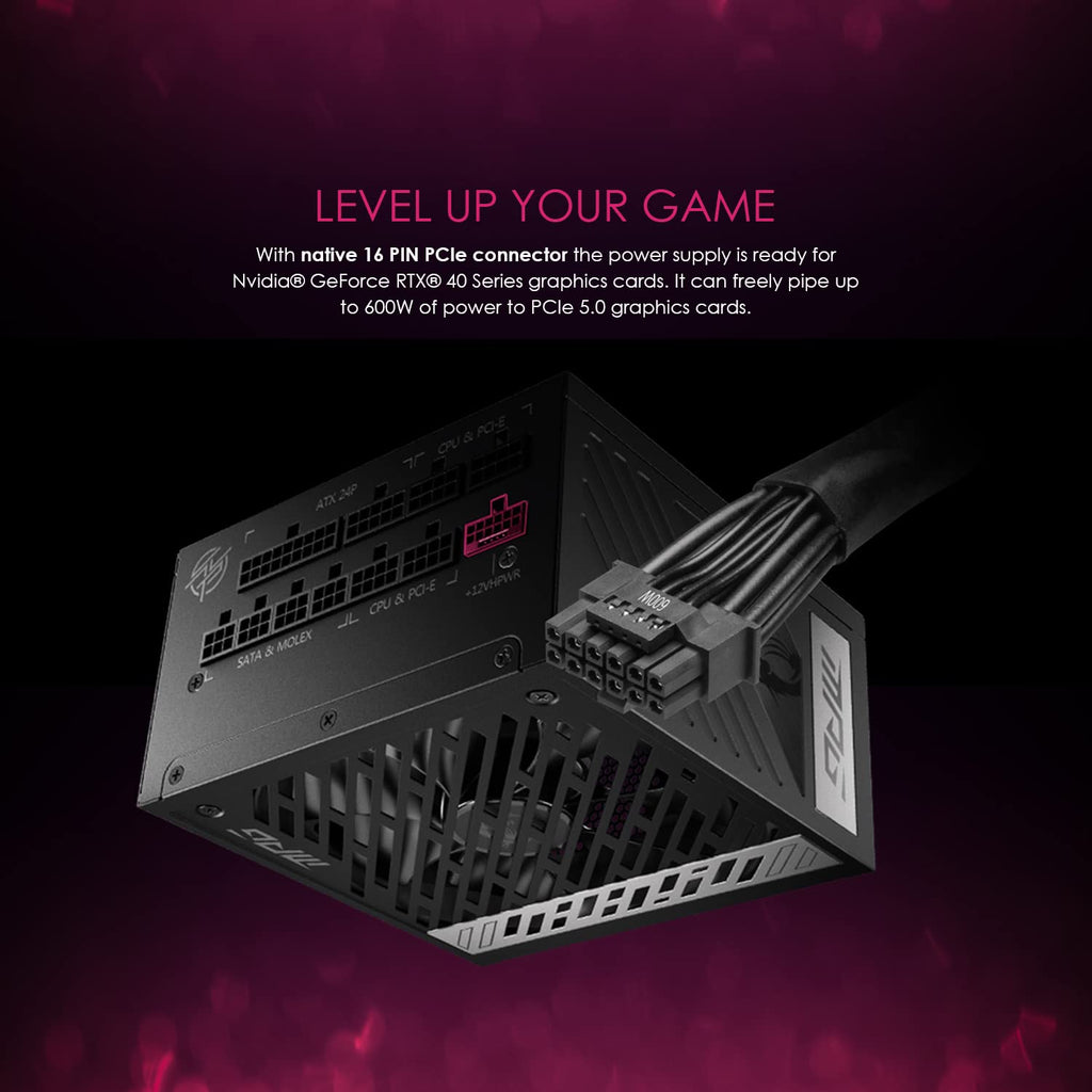 Fully Modular Compact 850W 80+ Gold ATX 3.1 Power Supply U4384