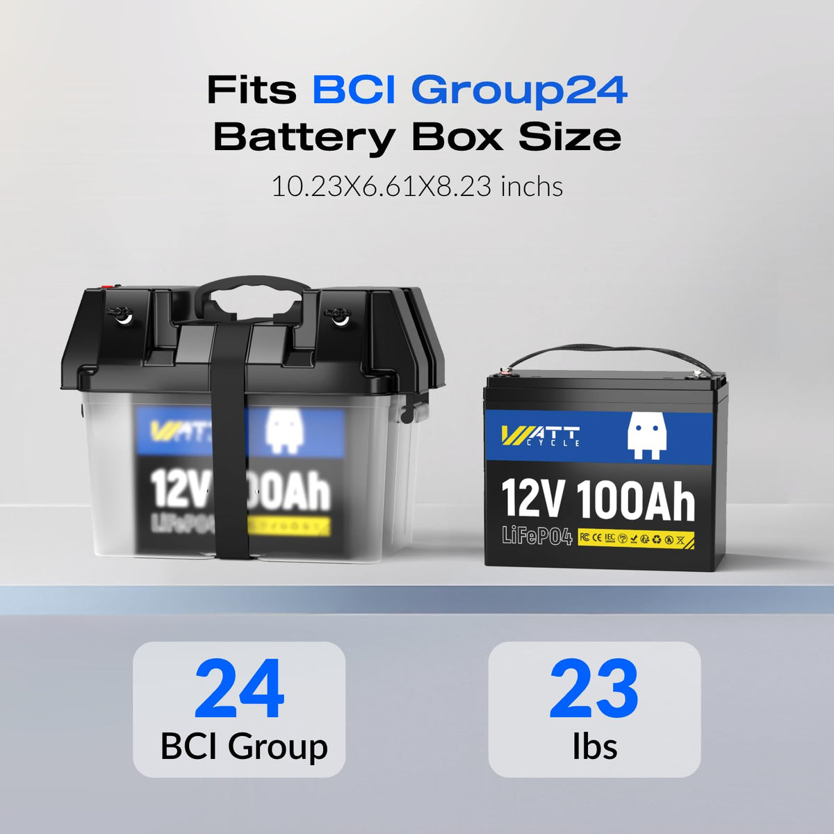 12V 100Ah LiFePO4 Battery 2 Pack S16923