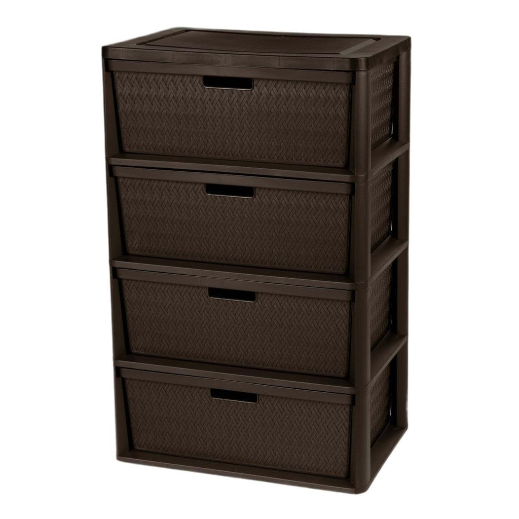 Brown 4 Drawer Storage Tower R71114
