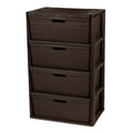 Brown 4 Drawer Storage Tower R71114