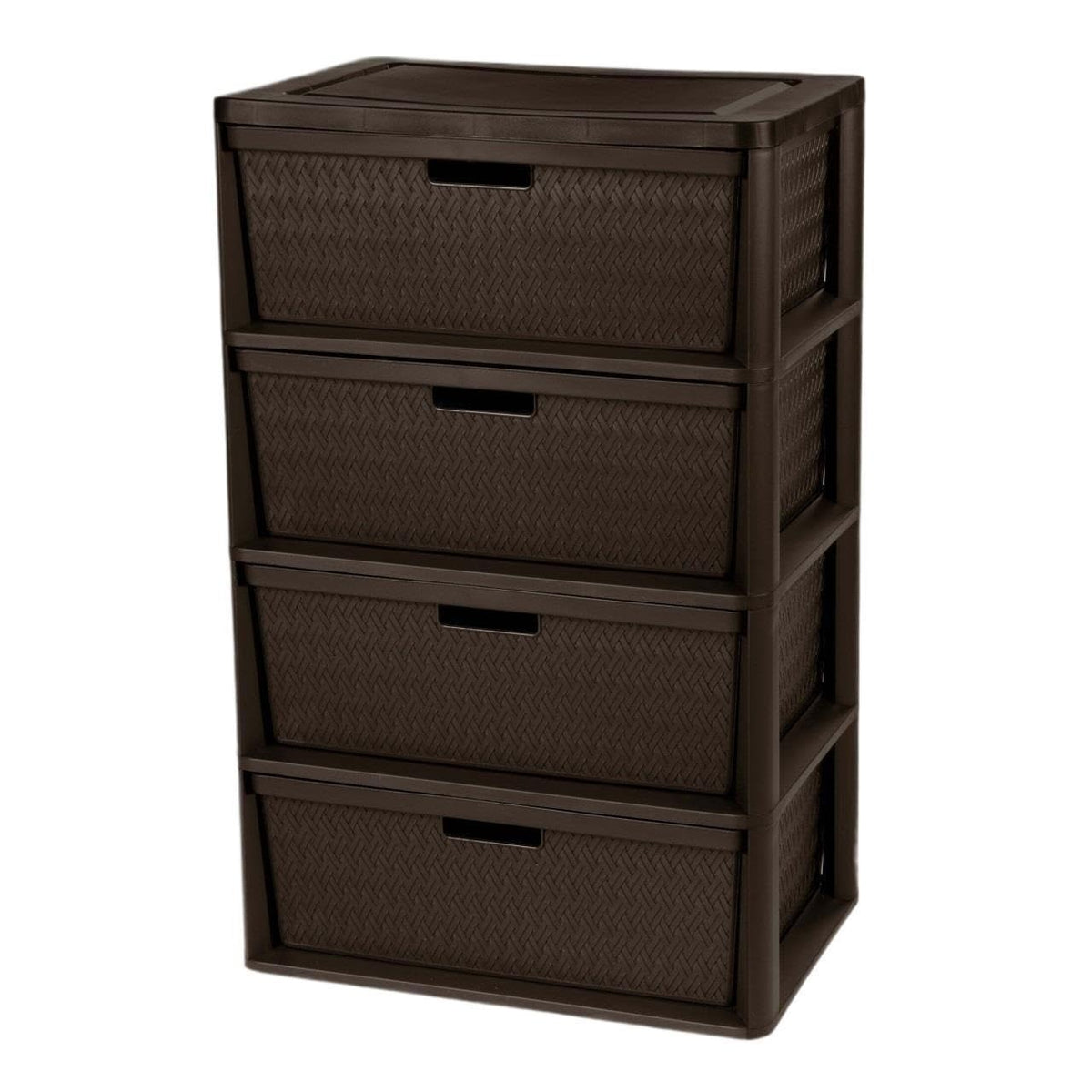 Brown 4 Drawer Storage Tower R71114