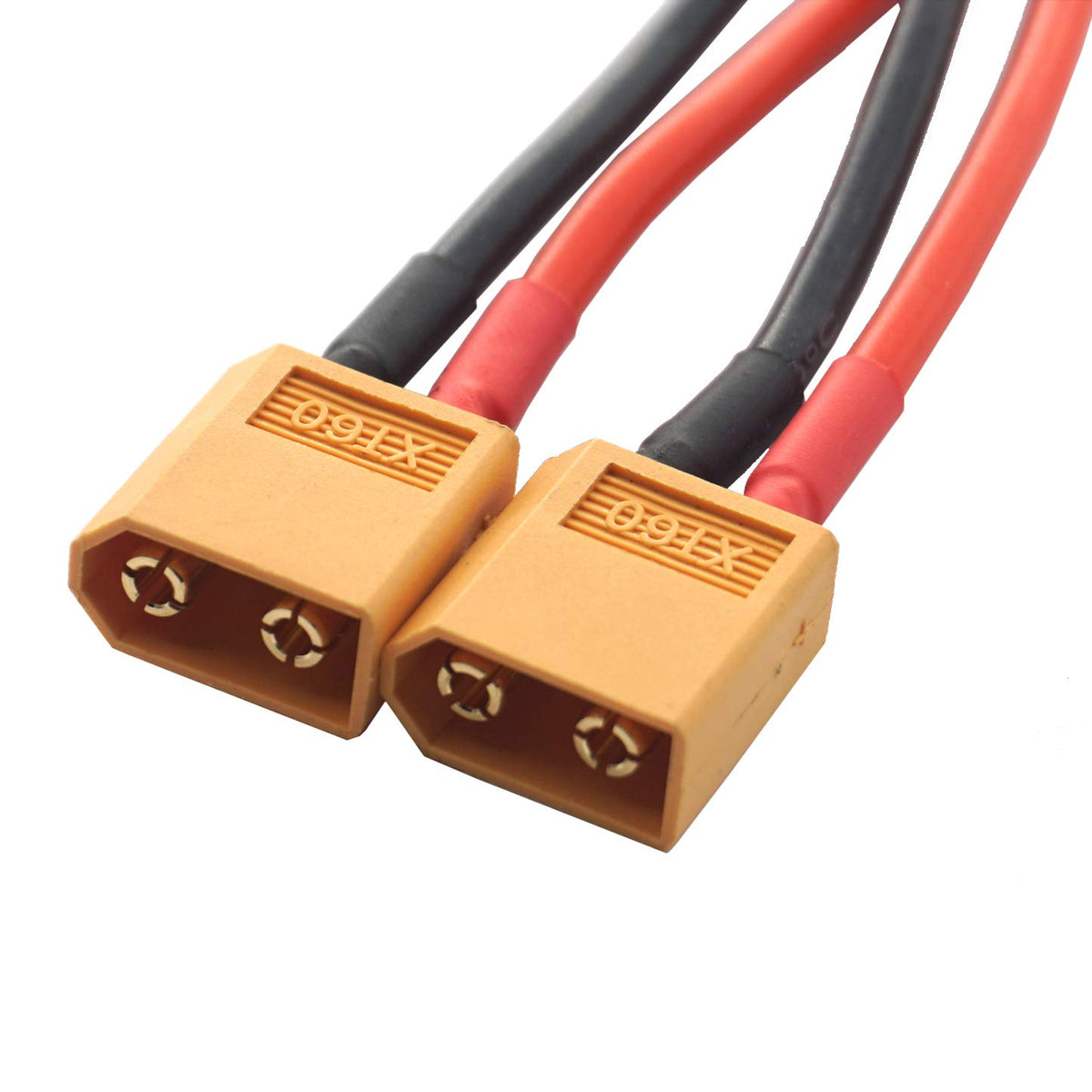 14AWG XT60 Parallel Battery Connector 2-Male to 1-Female Cable Y Splitter A862056