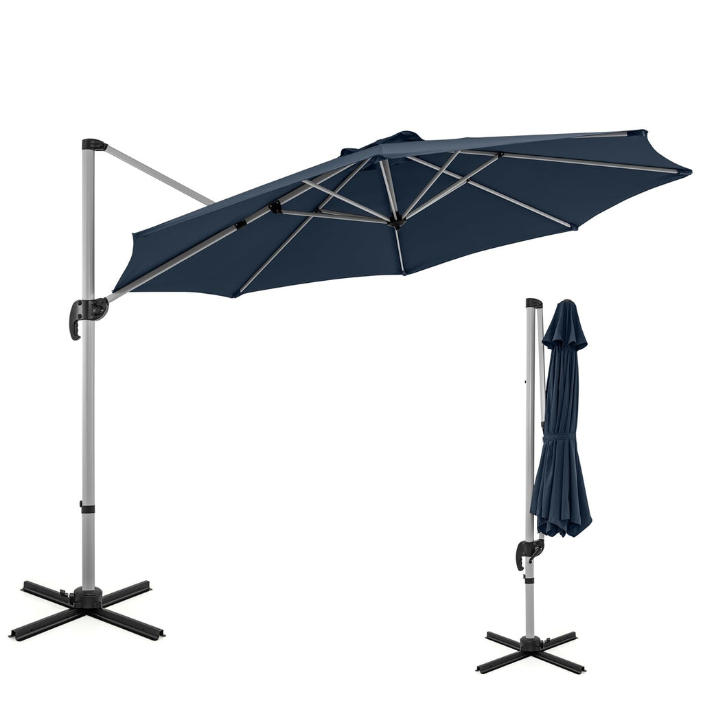 11 FT Cantilever Patio Umbrella with 360° Rotation P1921