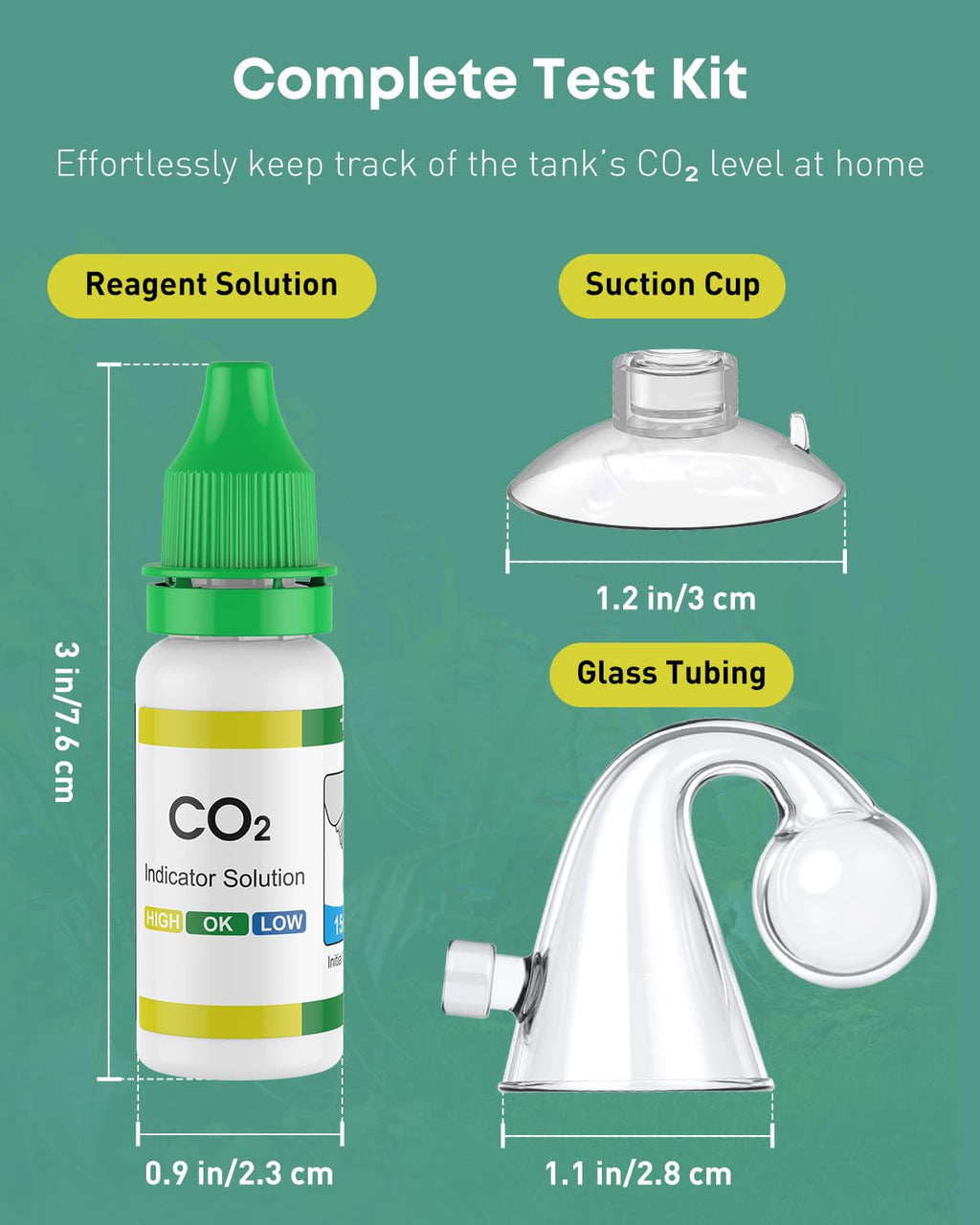 Glass CO2 Drop Checker for Aquarium L79651