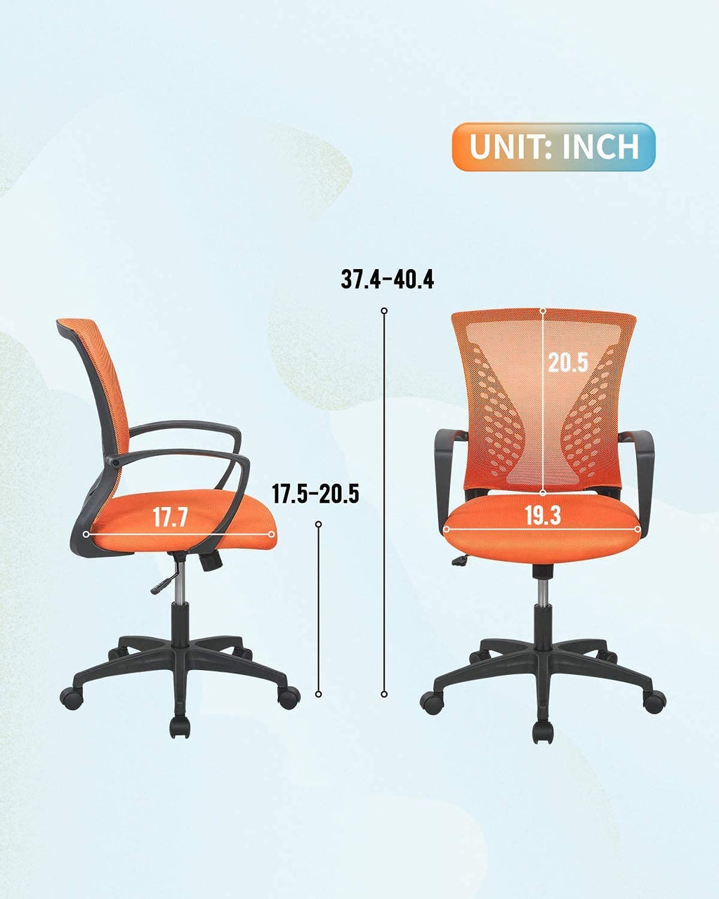 Orange Mesh Office Chair A350