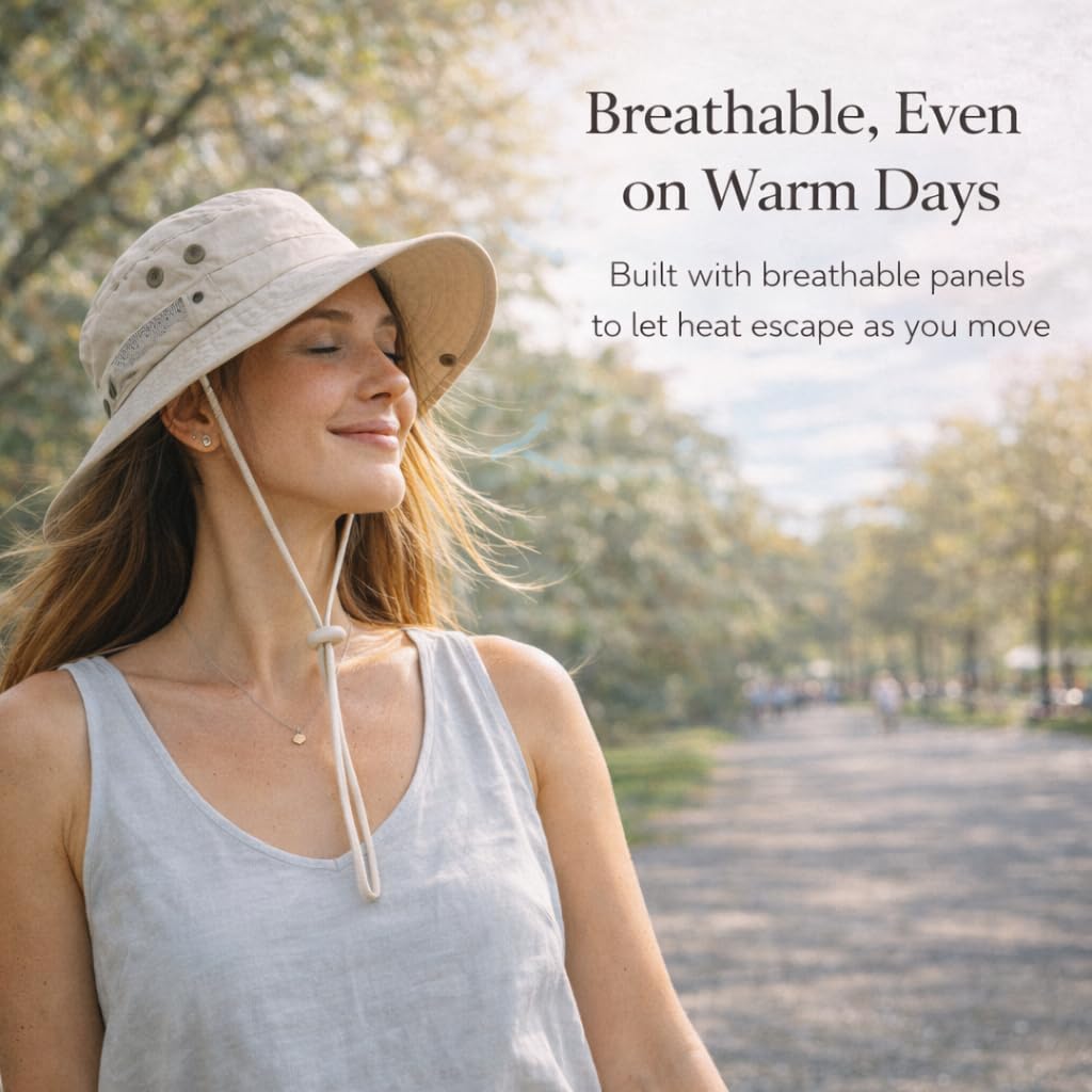Ponytail Sun Hat Waterproof UPF 50+ Wide Brim W822
