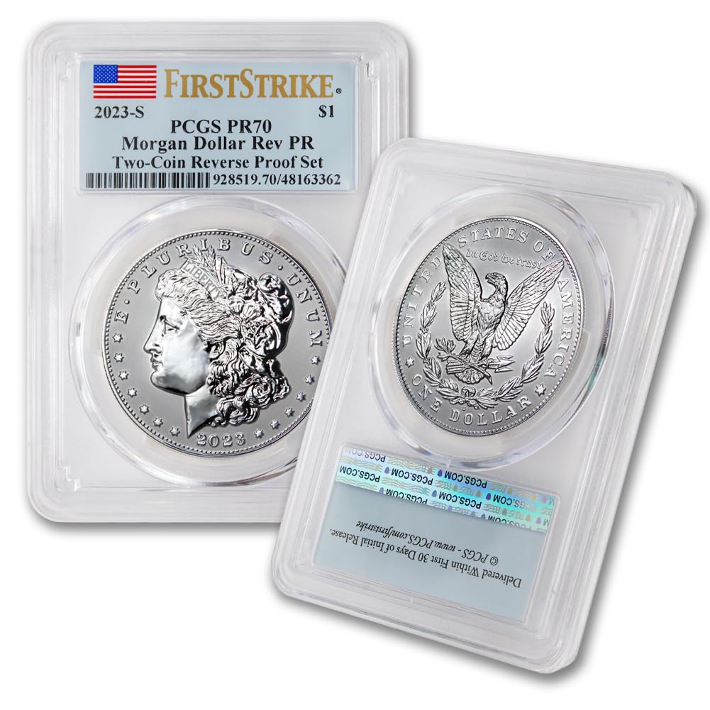 Set of 2 American Proof Silver Morgan & Peace $1 M43301