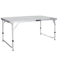 4ft Lightweight Portable Folding Camping Table with Adjustable Heights N163