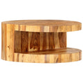 Round Coffee Table 25.6"x11.8" Solid Sheesham Wood Y82764