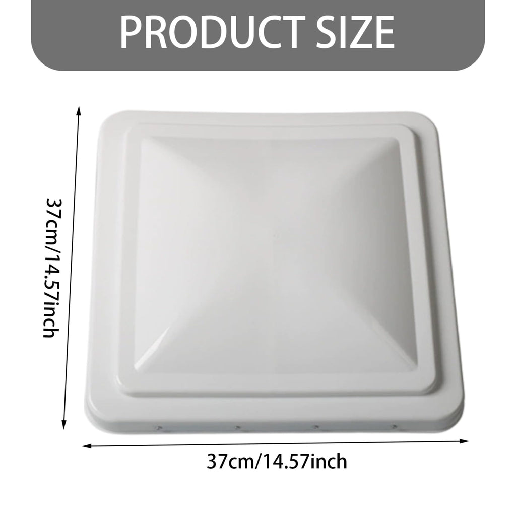 14 Inch White Weather-Resistant Plastic RV Vent Cover N26983