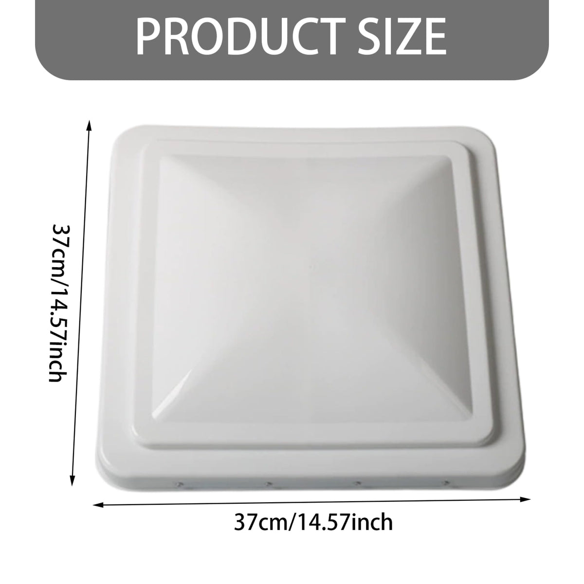 14 Inch White Weather-Resistant Plastic RV Vent Cover N26983