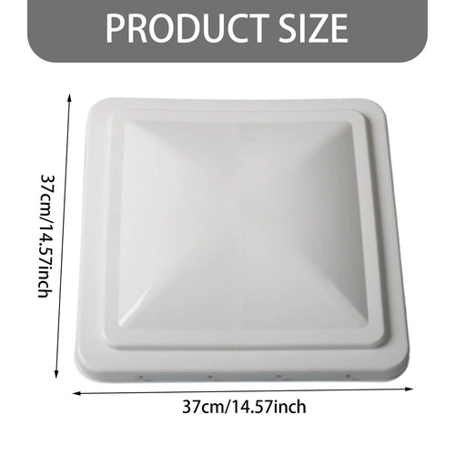 14 Inch White Weather-Resistant Plastic RV Vent Cover N26983
