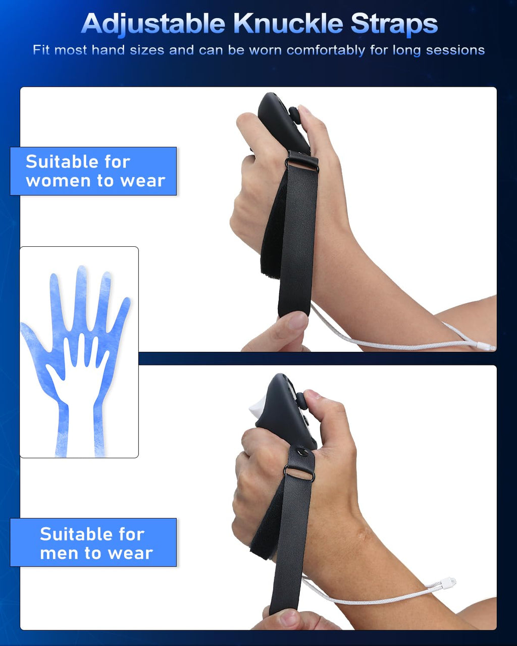 Silicone Controller Grip Cover with Non-Slip Thumbstick Covers Black D8800