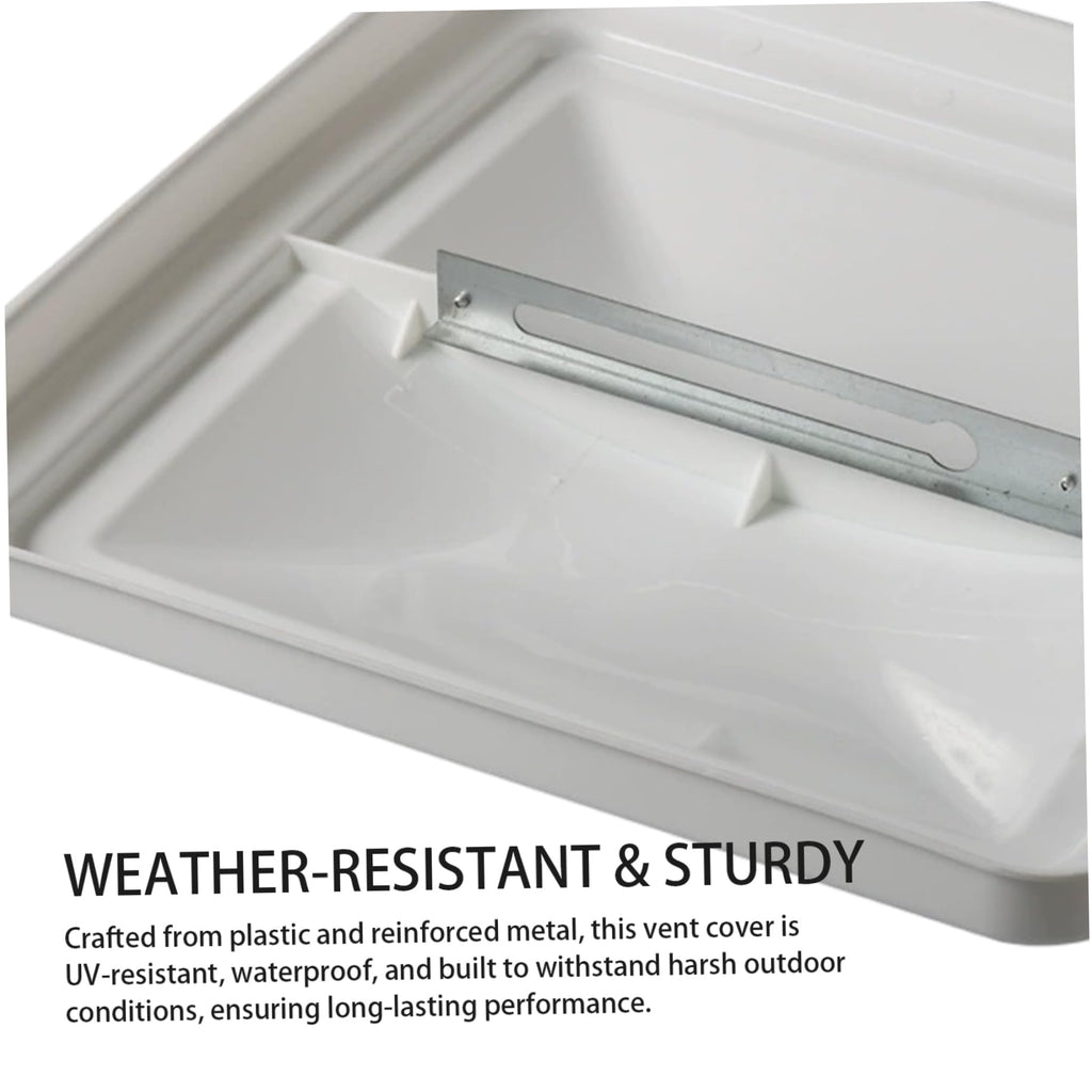 14 Inch White Weather-Resistant Plastic RV Vent Cover N26983