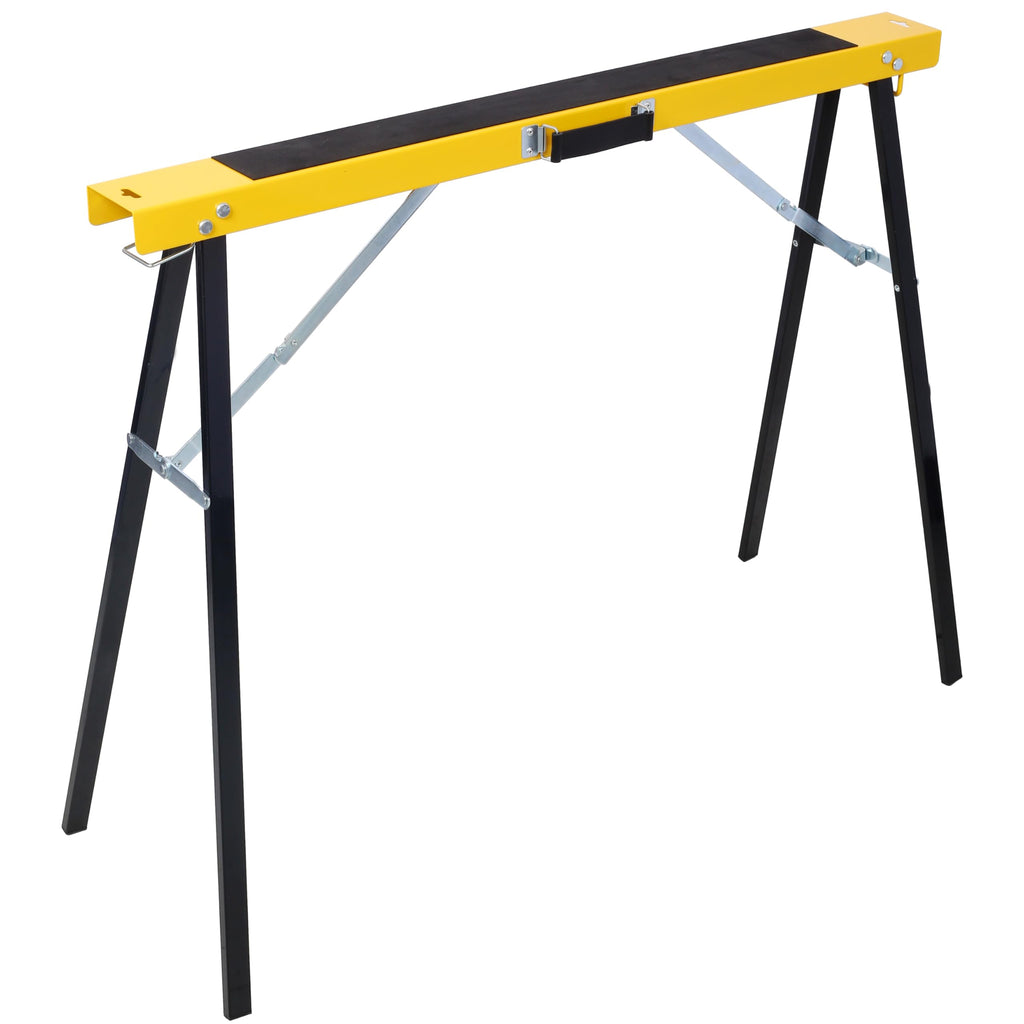 Heavy Duty Folding Saw Horses 2 Pack 660lb Capacity Adjustable Metal 25-35.5 Inch W875