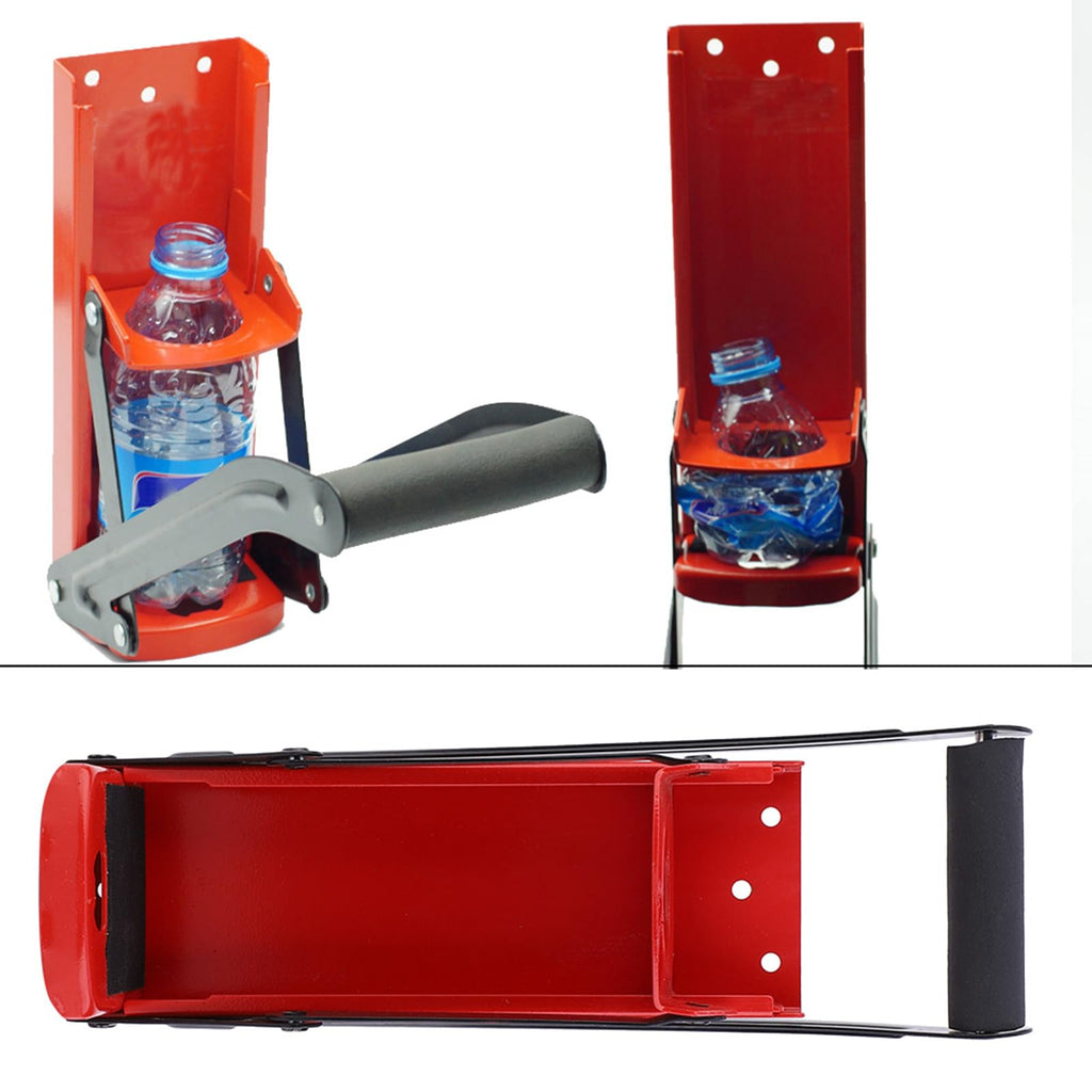 500ML Red Steel Heavy Duty Can Crusher with Bottle Opener X89752