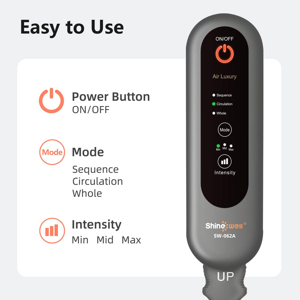 Air Compression Leg Massager with 3 Modes 3 Intensities K293203