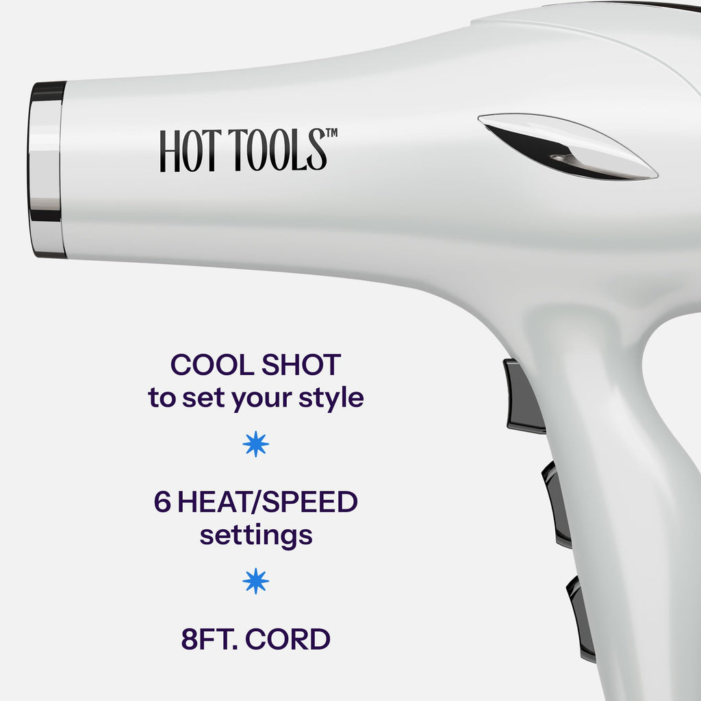 1875 Watt White Ceramic Hair Dryer C7479