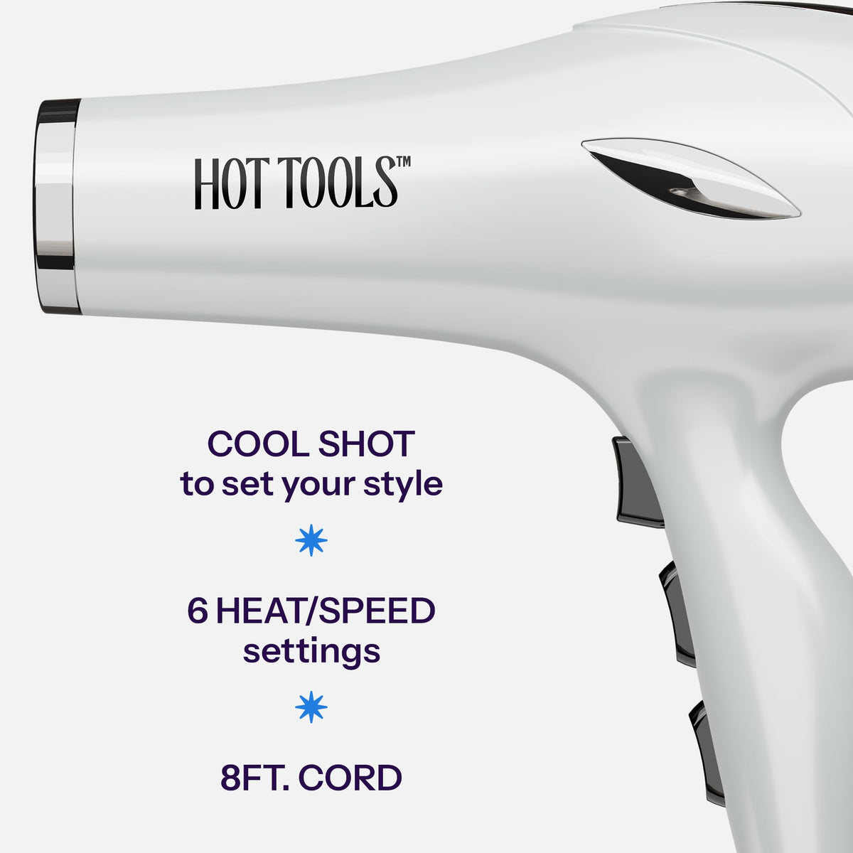 1875 Watt White Ceramic Hair Dryer C7479
