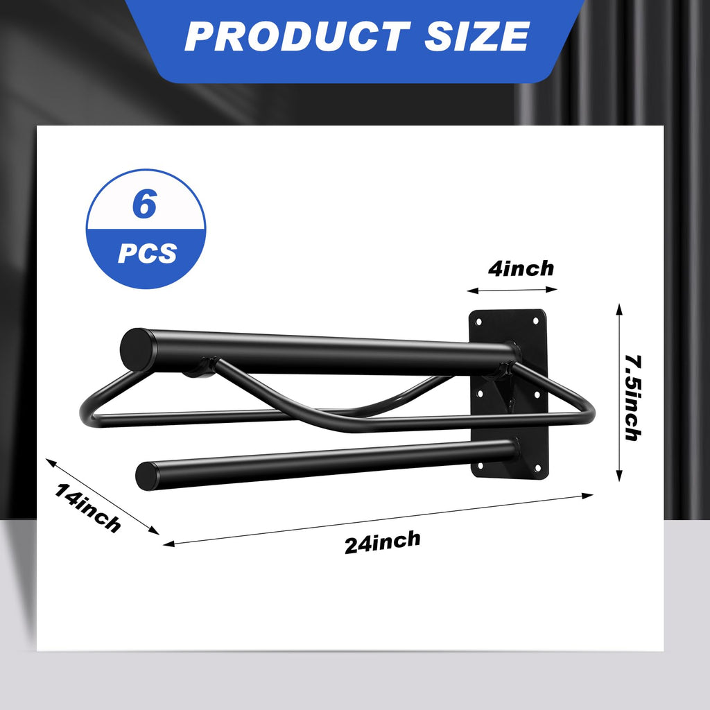 6 Pcs Wall Mount Saddle Rack with Pad Bar V453