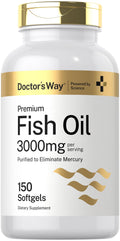 Fish Oil 3000mg 150 Softgels Omega-3 EPA DHA K14859