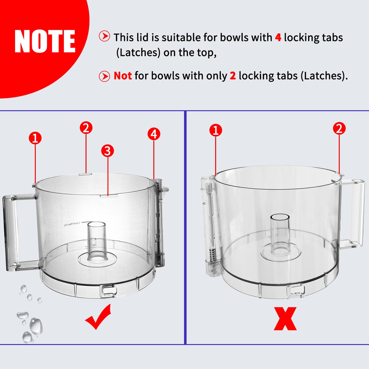 Food Processor Work Bowl Lid F337254