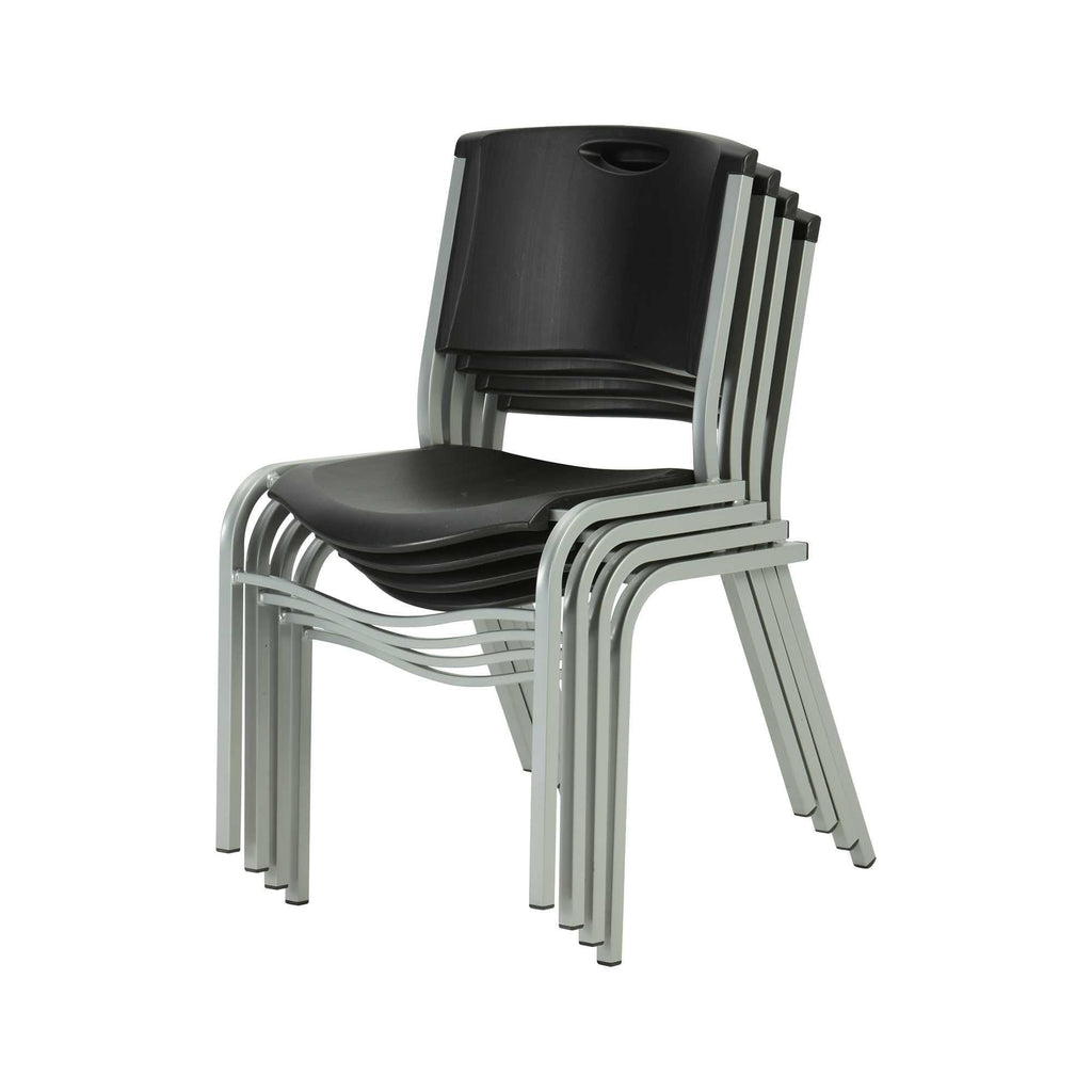 Black Stacking Chair 4 Pack P6447