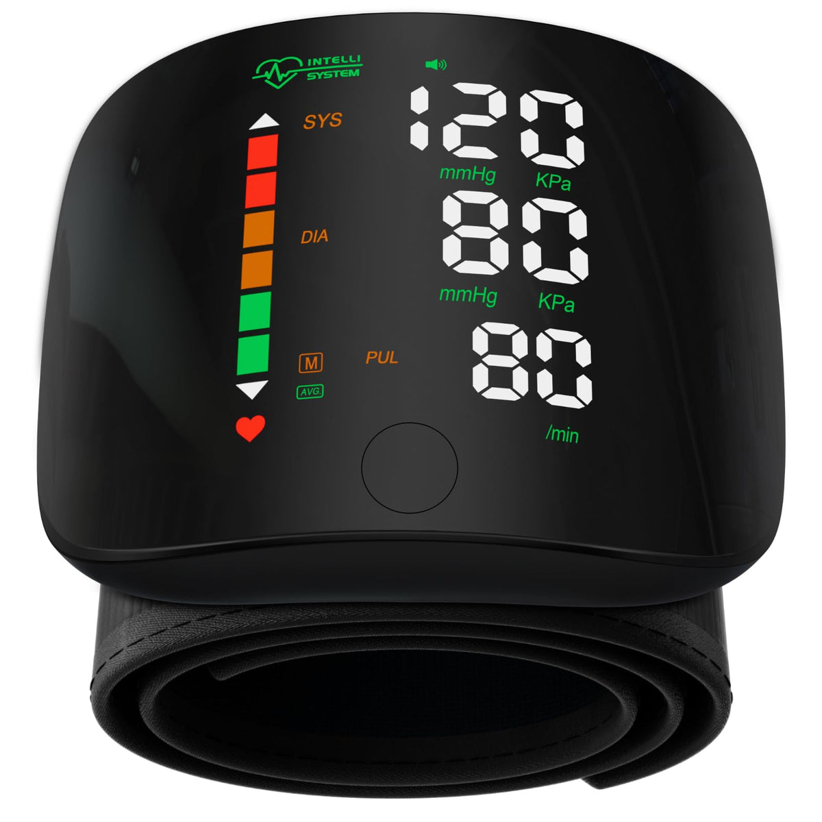 Wrist Blood Pressure Monitor Led Display Black Q6326