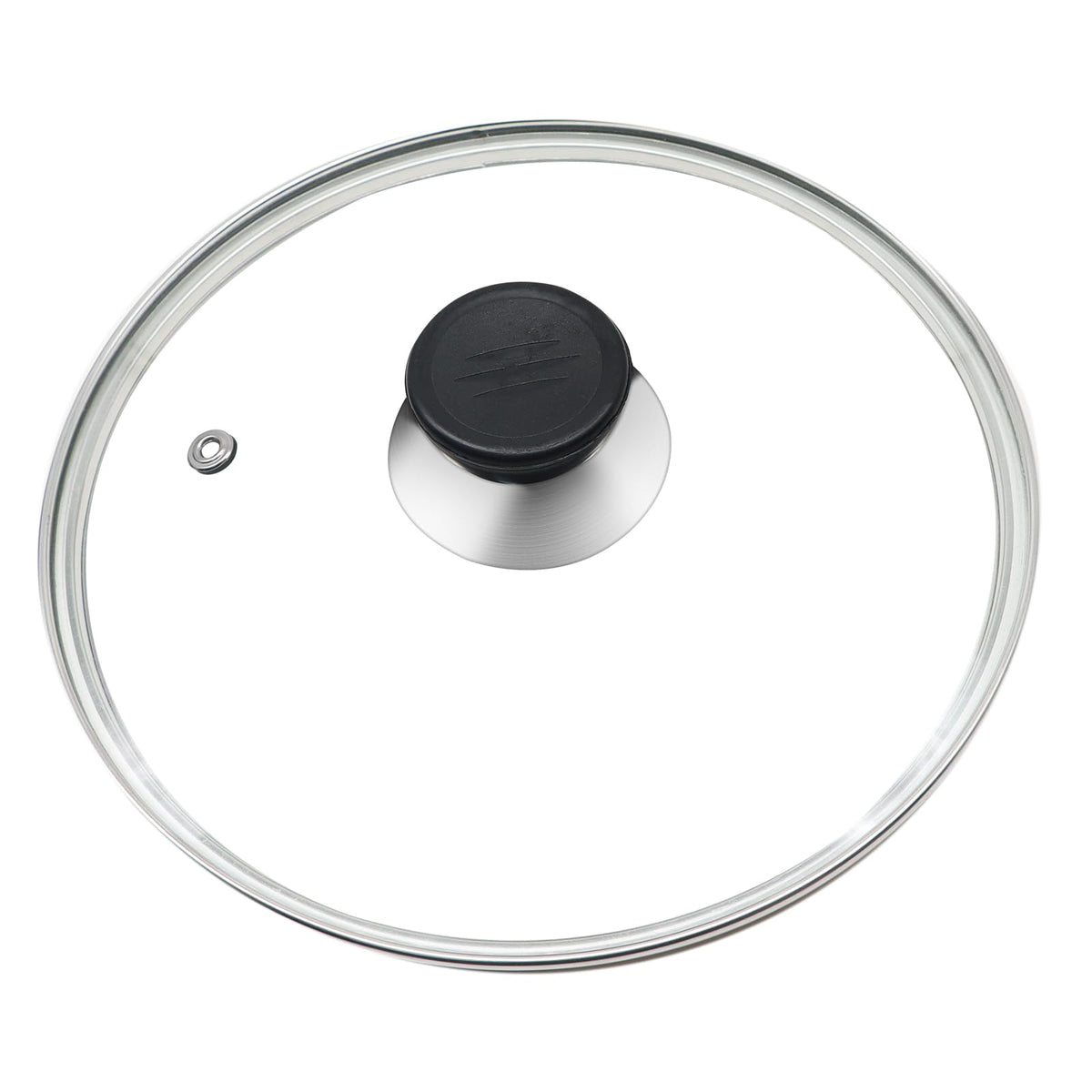 8 Inch Tempered Glass Lid with Stainless Steel Rim I8993