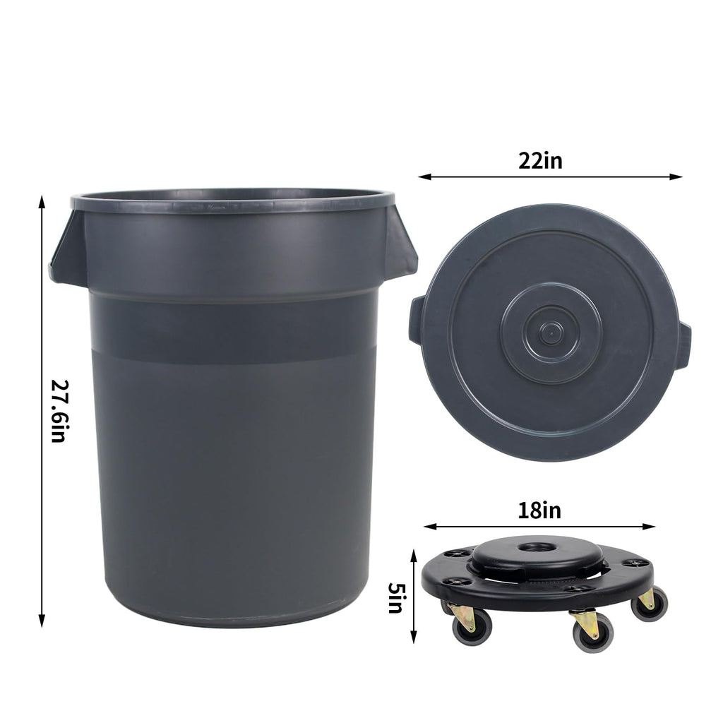 32 Gallon Outdoor Trash Can with Wheels R1133