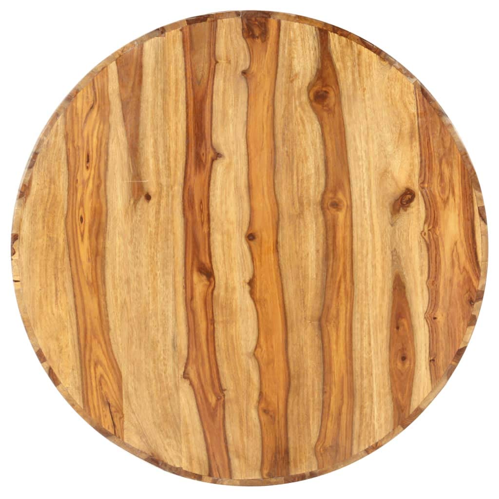 Round Coffee Table 25.6"x11.8" Solid Sheesham Wood Y82764