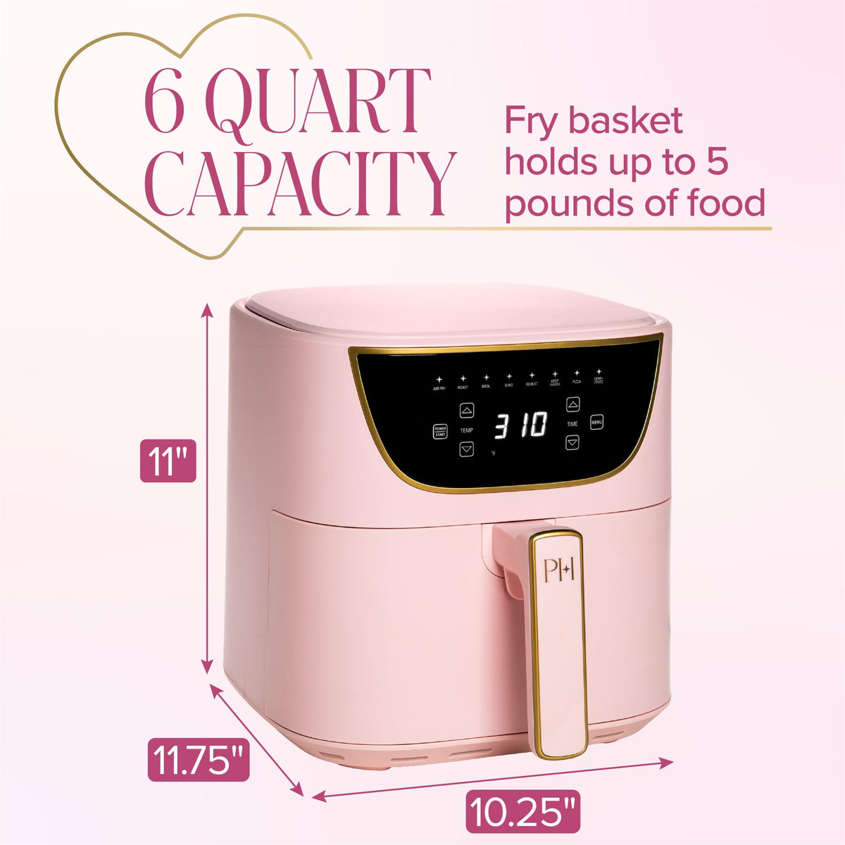 6-Quart Nonstick Air Fryer U524