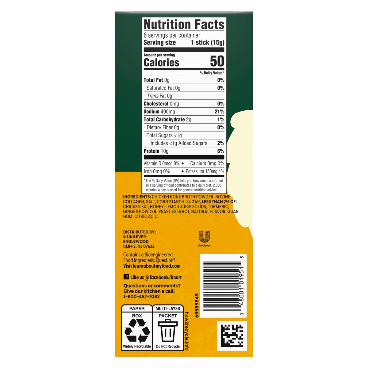 Lemon Ginger Chicken Bone Broth 6 Count X43769