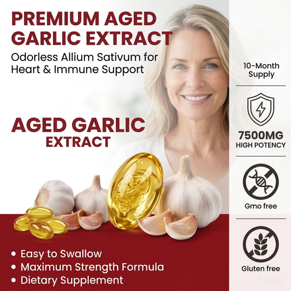 Aged Garlic Extract Capsules 300 Count R881
