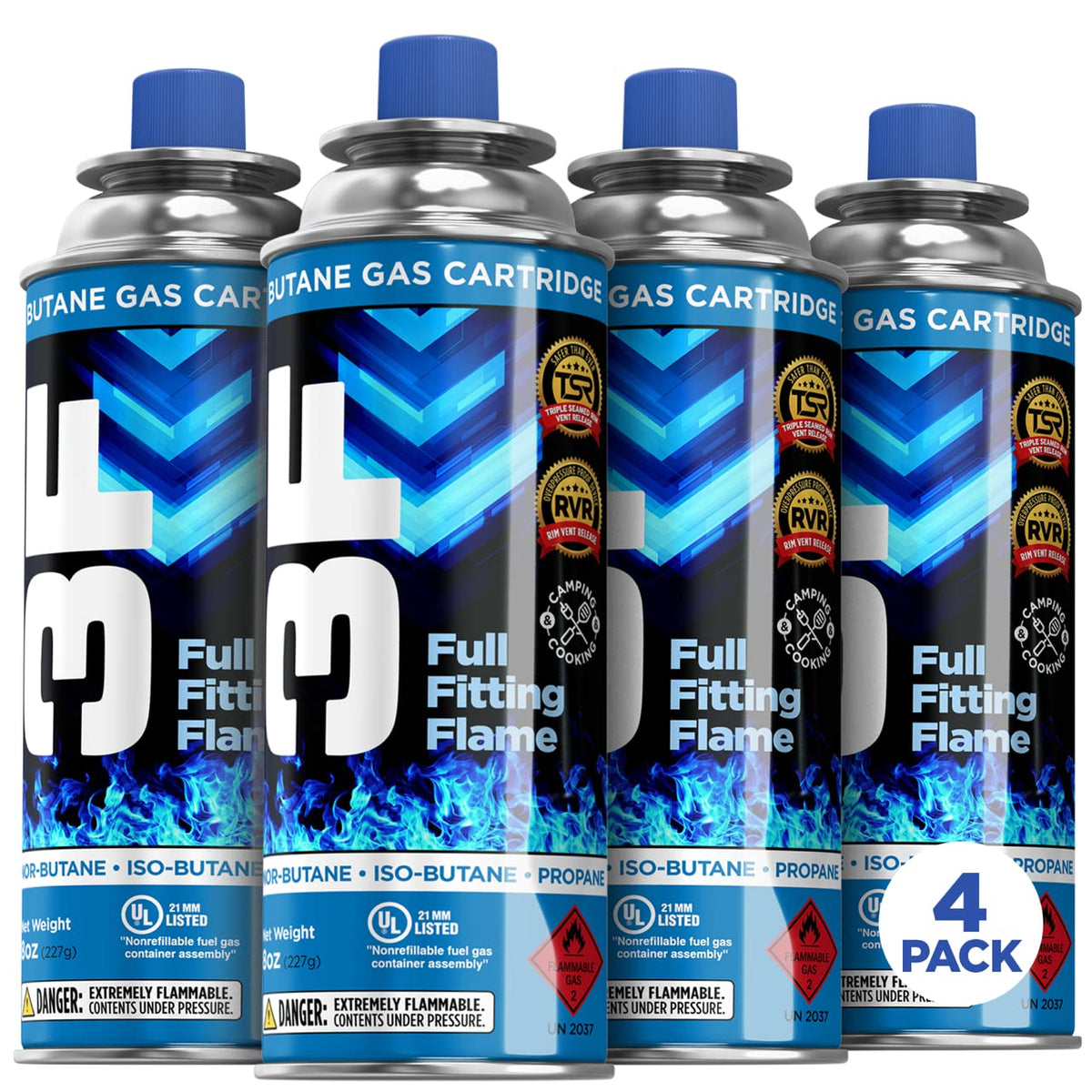 Butane Fuel Canister 8oz 4 Pack X6276