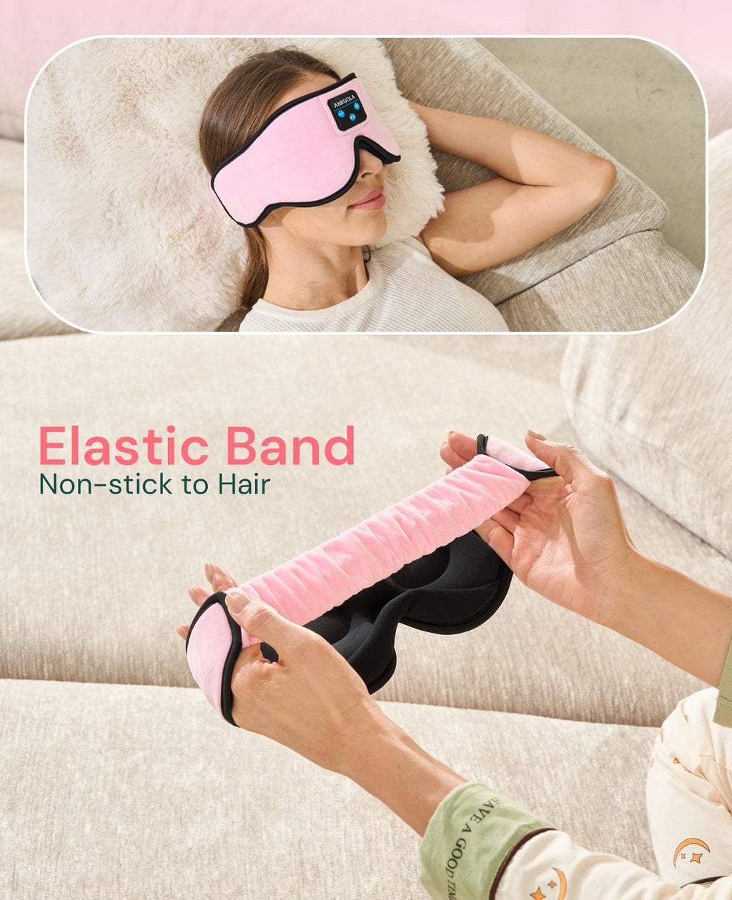 Bluetooth Sleep Mask with Wireless Headphones G292